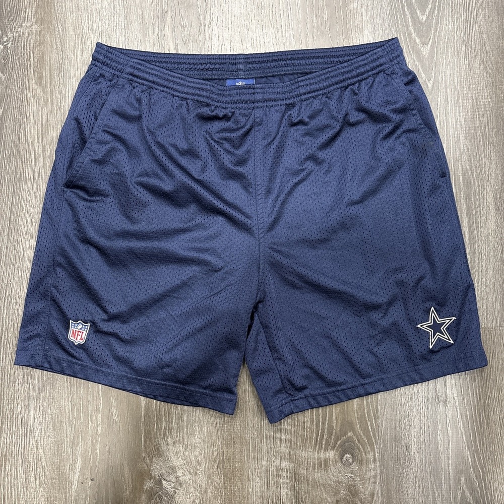 Vintage Reebok On Field Dallas Cowboys NFL Football Navy Mesh Shorts Size Large